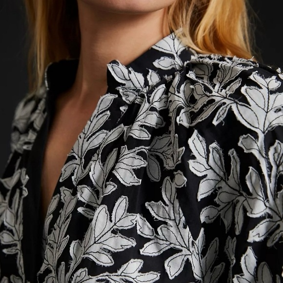 Anthropologie B&W Popover Blouse - Picture 2 of 16